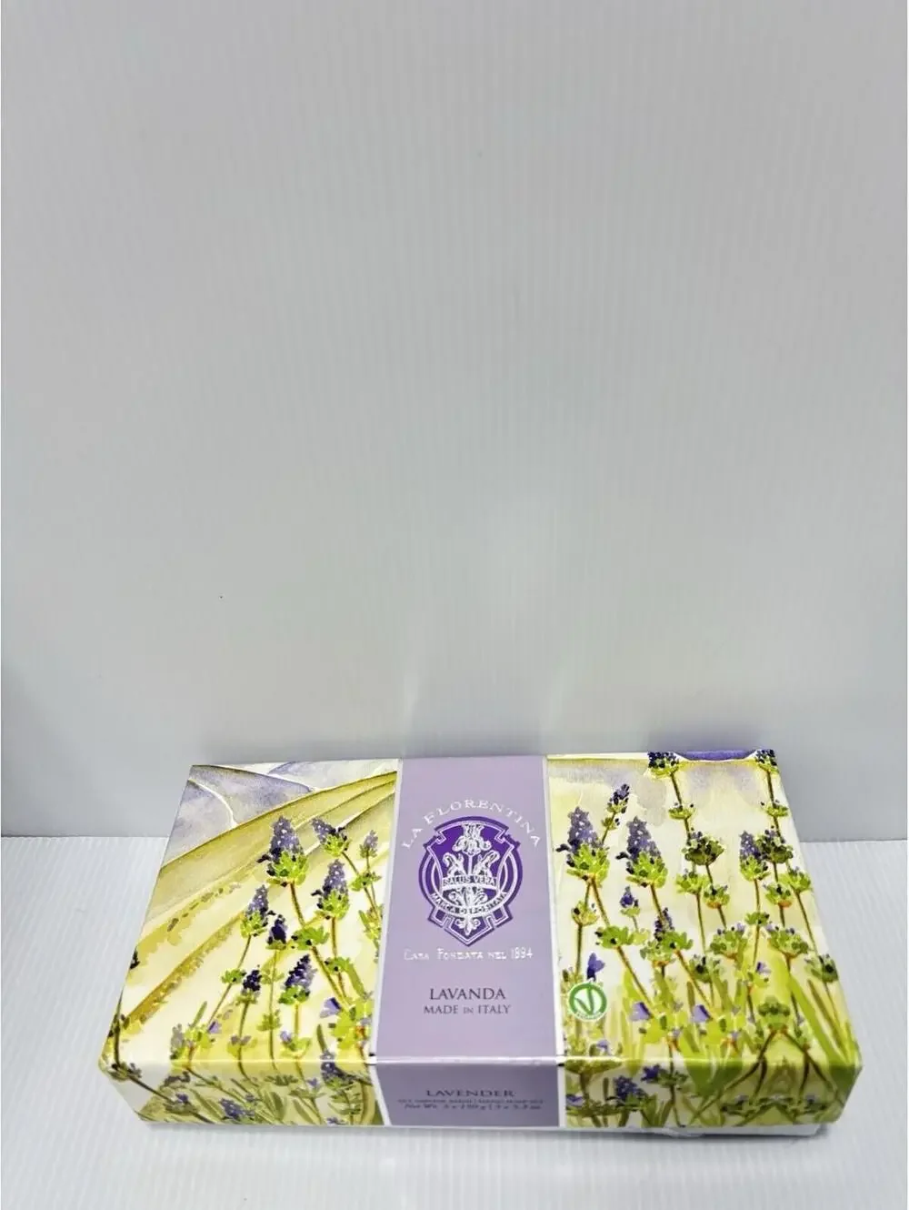 La Florentina Lavender Soap 3x150g Bars Made in Italy Olive Oil Enriched NEW